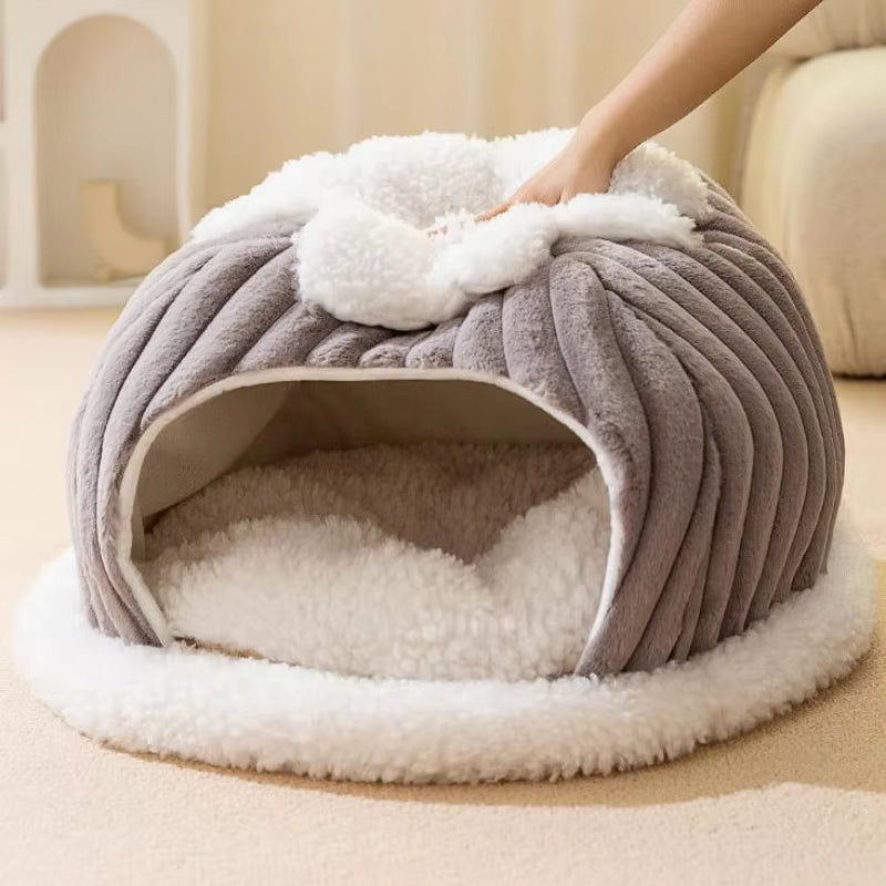 Winter Cozy Pet House Dogs Soft Nest Kennel Sleeping Cave Cat Dog Puppy Warm Thickening Tents Bed Nest for Small Dogs Cats