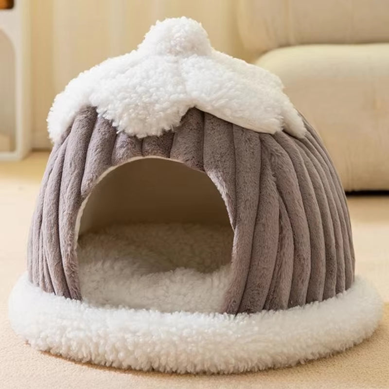 Winter Cozy Pet House Dogs Soft Nest Kennel Sleeping Cave Cat Dog Puppy Warm Thickening Tents Bed Nest for Small Dogs Cats