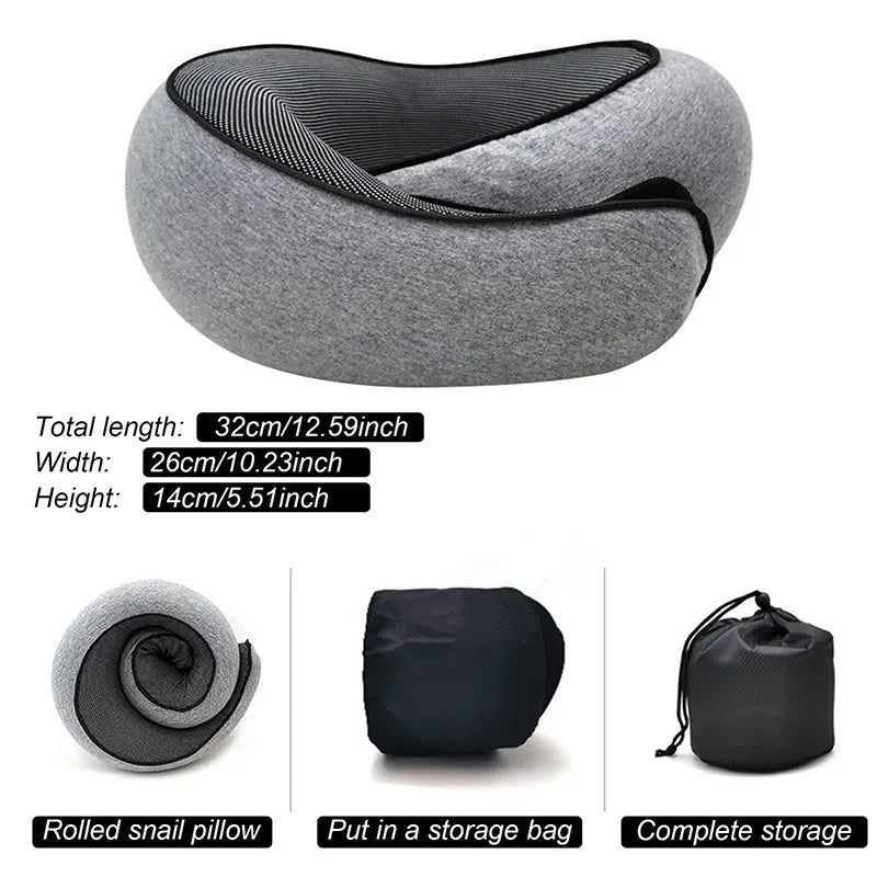 Revolutionary Travel Pillow With Memory Foam – Sleep Anywhere in Comfort – Unbeatable Neck Support