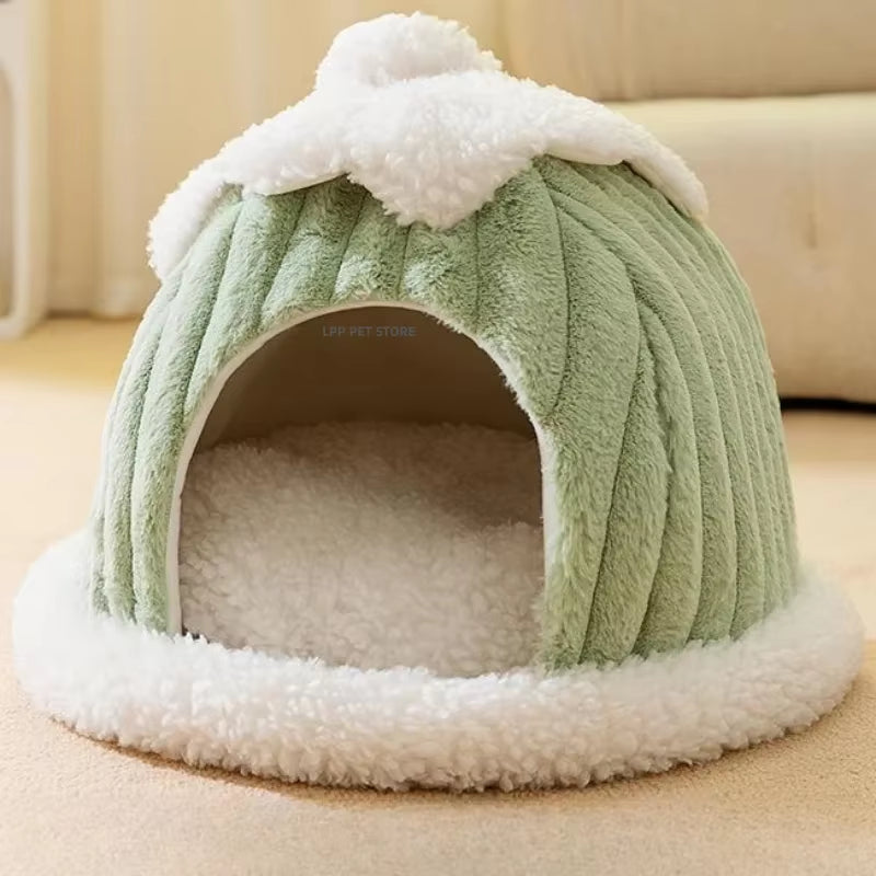 Winter Cozy Pet House Dogs Soft Nest Kennel Sleeping Cave Cat Dog Puppy Warm Thickening Tents Bed Nest for Small Dogs Cats