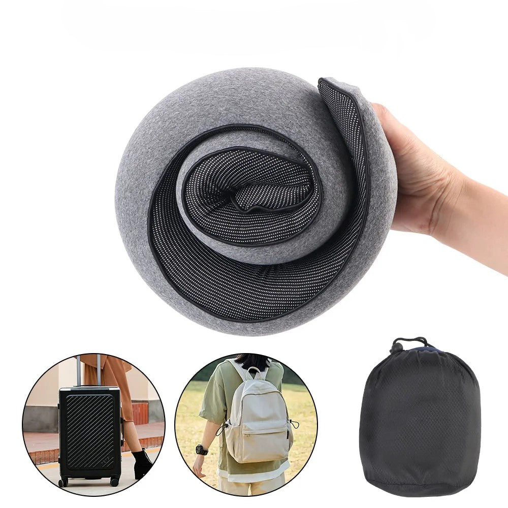 Revolutionary Travel Pillow With Memory Foam – Sleep Anywhere in Comfort – Unbeatable Neck Support