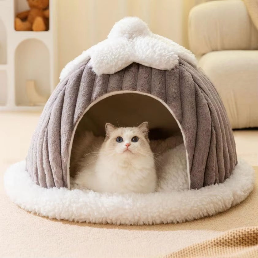 Winter Cozy Pet House Dogs Soft Nest Kennel Sleeping Cave Cat Dog Puppy Warm Thickening Tents Bed Nest for Small Dogs Cats